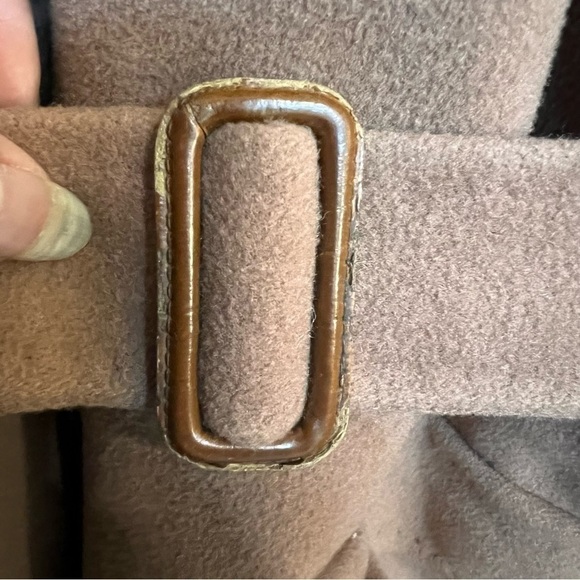 Aquascutum London Cashmere Wool Fur Vintage Trench Coat - Picture 6 of 10